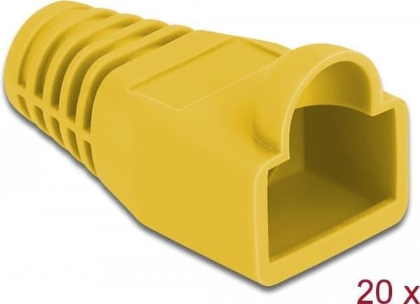 Delock Vedonpoistaja RJ45-liittimelle - verkkokaapelin vedonpoistaja - keltainen (20 kpl pakkaus) (86723)