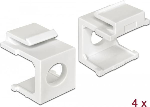 DeLOCK - Modular Insert Cap - vit (paket med 4)