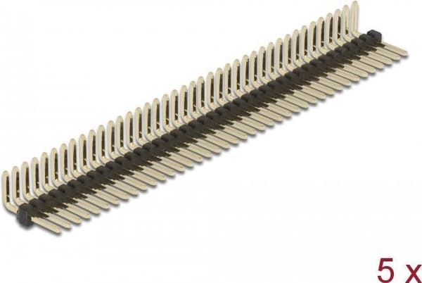 Delock - Header - polyester - sort (pakke med 5) (66691)