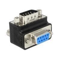 DeLOCK - Seriell adapter - DB-9 (M) - DB-9 (W) - Tumskruvar, 90 graders kontakt - Svart (65593)
