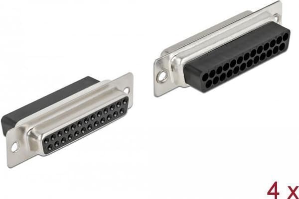 Delock - Datastik - DB-25 (W) (pakke med 4) (66721)
