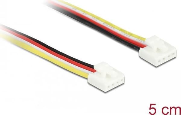 Delock IOT - Strøm-/datakabel - 4 pin Grove (M) til 4 pin Grove (M) - 5 A - 5 cm - sort, hvid, gul, rød (86951)