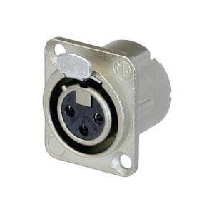 Neutrik XLR -liittimen laippaliitin, koskettimet parillinen määrä asentoa: 3 hopeaa NC3FD-LX 1 kpl (NC3FD-LX)