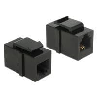 DeLOCK Keystone-modul - Modulær indgang - RJ-12 - Sort (86390)