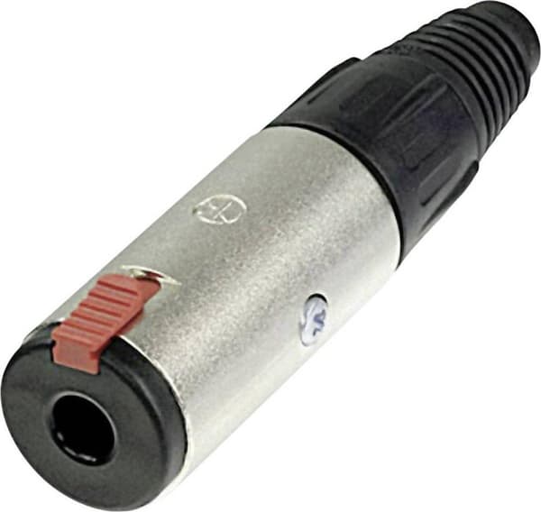 Neutrik NJ3FC6BAG Jackstik 6,35 mm Sokkel, lige Antal ben: 3 Stereo Sort 1 stk.