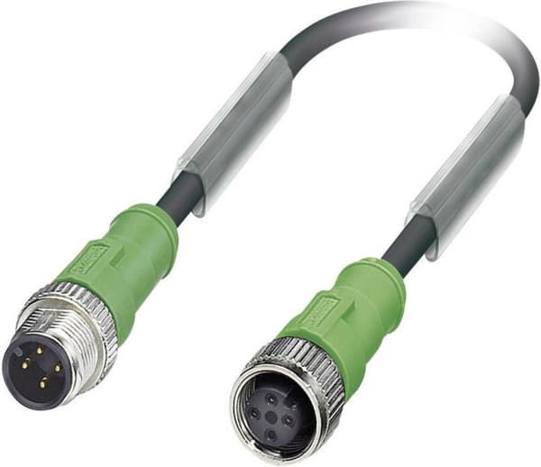 Phoenix Contact 1668373 Sensor-/aktuatorstik, samlet M12 Antal ben: 4 Stik, lige, fatning, lige 1,50 m