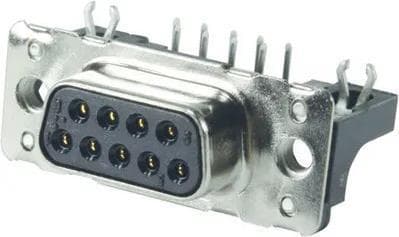 Harting DSUB SV FE SSDP ANG62-254 50P AU3. Stik: D-Sub 50-pin F, Farve på produkt: Sort, Metallisk, Materiale: Polybutylenterephthalat (PBT), Stål, Te