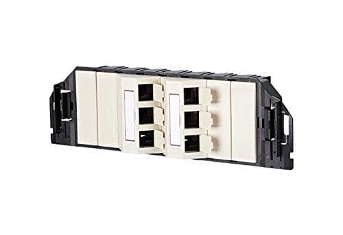 MetzConnect E-DAT tunnelbana 6x8(8) GB3 tom - anslutningsenhet - Cat6 - RJ-45 X 6 - 6 portar - pärlvit - utan moduler (1309360601-E) Svart, Vit