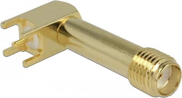 DeLOCK SMA Jack 90° PCB - 0 - 6 GHz - 50 Ohm - Gevindtype: 1/4" - 36 UNS - 2A (65845)