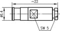 Miniatyrbillede 2 af 2: Telegärtner SMB stikdåse, lige 50 Ohm J01161A0741 1 stk (J01161A0741)