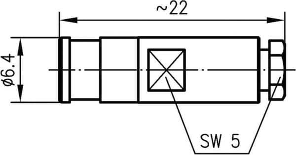 Telegärtner SMB stikdåse, lige 50 Ohm J01161A0741 1 stk (J01161A0741)