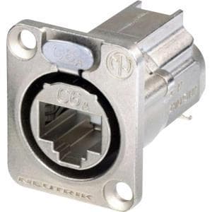 Neutrik RJ45 datastik etherCON D serie stik, lige poler: 8P8C NE8FDX-Y6 Nikkel NE8FDX-Y6 1 stk (NE8FDX-Y6)