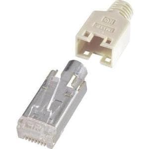 Renkforce H9540.1-10 RJ45 stik, skærmet CAT5e H9540.1-10 stik, lige poler: 8P8C beige 10 stk.