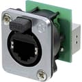 Miniatyrbillede 1 af 2: Neutrik RJ45 datastik EtherCon® D-serien stik, lige poler: 8P8C NE8FDP-SE sort NE8FDP-SE 1 stk (NE8FDP-SE)
