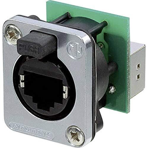 Neutrik RJ45 datastik EtherCon® D-serien stik, lige poler: 8P8C NE8FDP-SE sort NE8FDP-SE 1 stk (NE8FDP-SE)