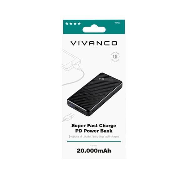 Vivanco powerbank 20000mAh Super Fast PD 18W (63123)