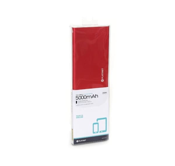 Platinet powerbank 5000mAh, rød (43175)