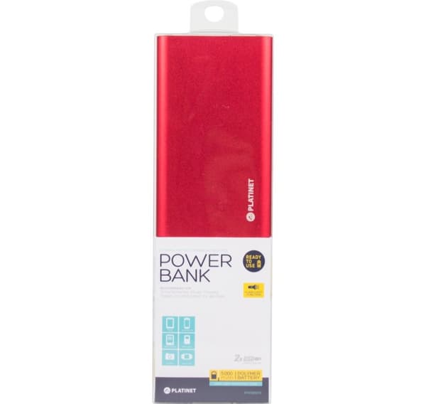 Platinet powerbank 5000mAh, rød (43175)