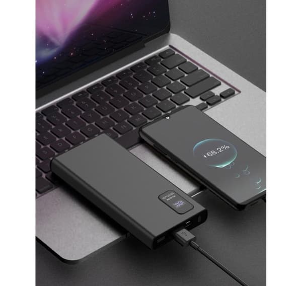 Platinet powerbank 10000mAh PD QC LED, hvit