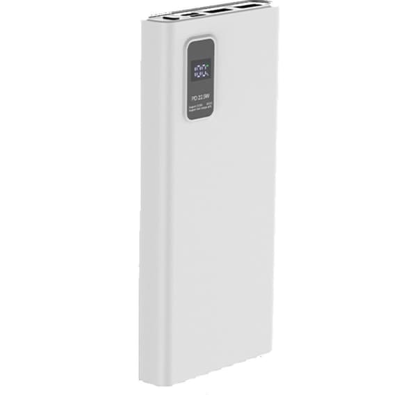 Platinet powerbank 10000mAh PD QC LED, hvit Hvit
