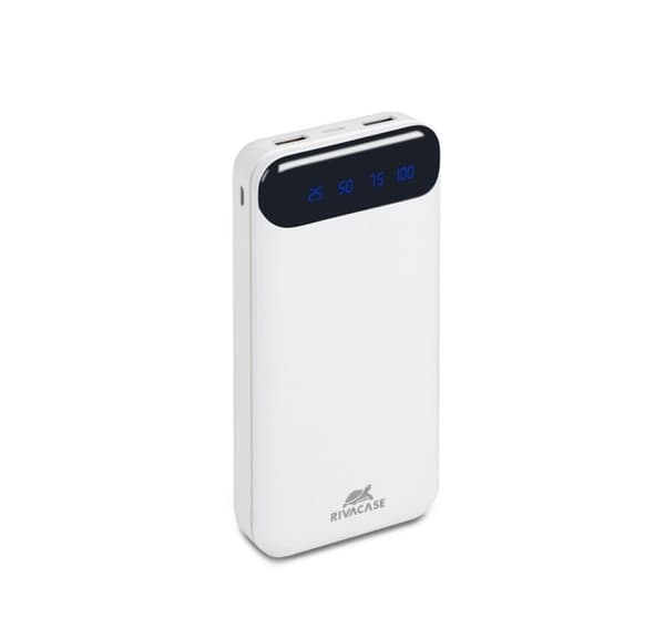 Strømbank usb 20000mah/hvit va2280, Rivacase Hvit