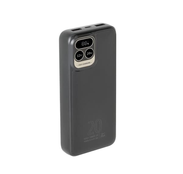 Powerbank USB 20000MAH/VA2521 RIVACASE Grå