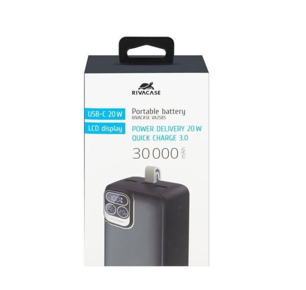 Virtalähde USB 30000MAH/VA2585, RIVACASE
