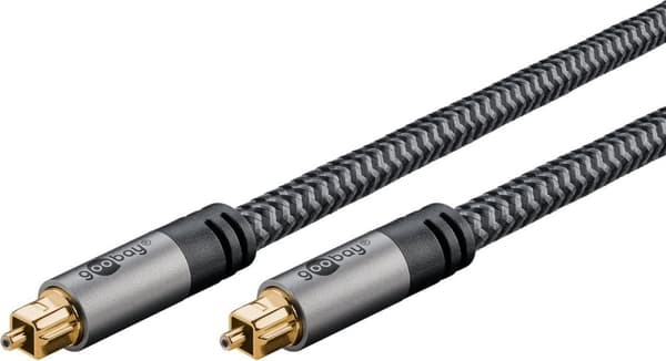Goobay 65304, TOSLINK, han, TOSLINK, han, 1 m, sort, sølv