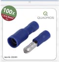 Miniatyrbillede 1 af 3: Quadrios 23C491 Cirkulært stik 1,5 mm² - 2,5 mm² Blå 100 stk.