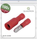 Miniatyrbillede 1 af 4: Quadrios 23C490 Rundt stik 0,5 mm² - 1,5 mm² Rød 100 stk.