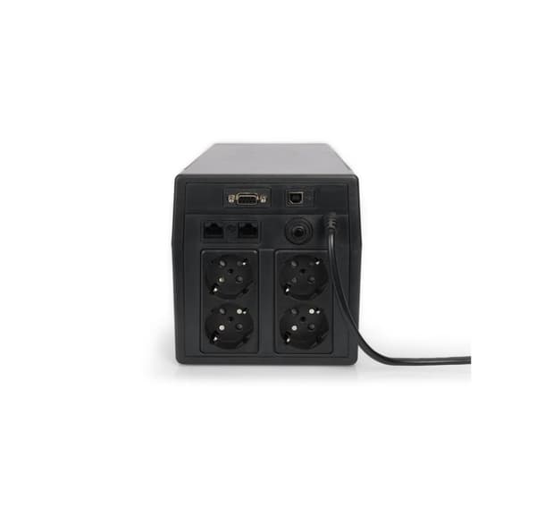 Digitus, Line-Interactive UPS, Line-Interactive UPS DN-170075, 1500VA, 900W, 2x 12V/9Ah akku, 4x CEE 7/7 pistorasia, 2x RJ45, 1x USB 2.0 tyyppi B, 1x