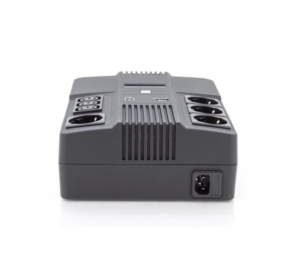 Digitus, All-in-One UPS, All-in-One UPS, 600VA/360W, LED 12V/7Ah x1, 4x CEE 7/7,3x IEC C13, USB, RJ45