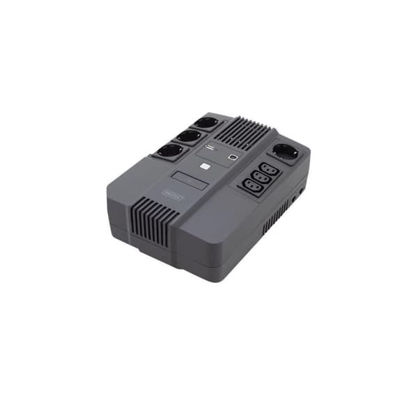 Digitus, All-in-One UPS, All-in-One UPS, 600VA/360W, LED 12V/7Ah x1, 4x CEE 7/7,3x IEC C13, USB, RJ45