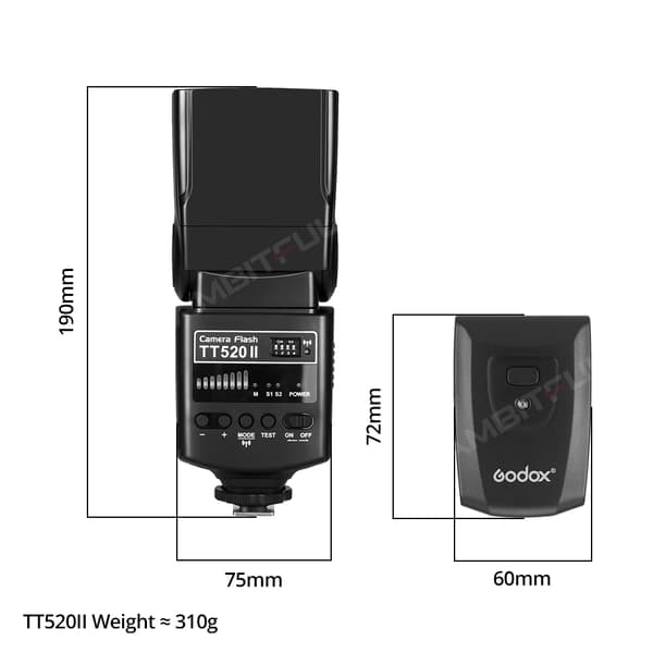 Kamera Blitz, 433MHz Trådløst Signal, DSLR Kameraer