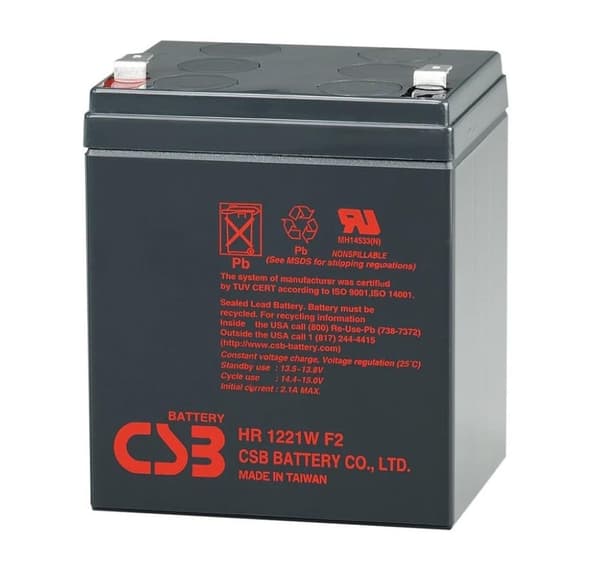 CSB-akku, akku, 12 V, HR1221WF2
