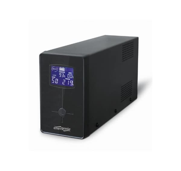 EnerGenie, UPS USB- ja LCD-näytöllä, musta, EG-UPS-034 musta