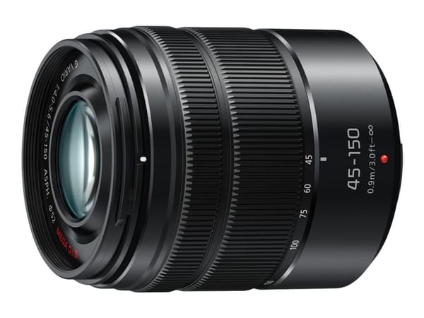 Panasonic Lumix H-FS45150 - Telezoomobjektiv - 45 mm - 150 mm - f/4.0-5.6 G VARIO ASPH - Micro Four Thirds - för Lumix G AG-GH4UP, DC-GX880, DMC-G7, Svart