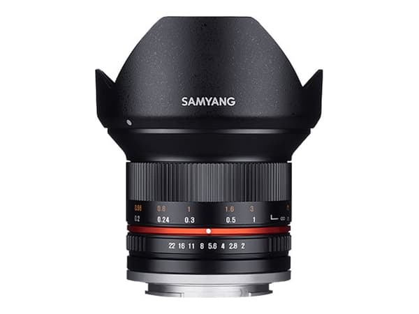 Samyang - Vidvinkelobjektiv - 12 mm - f/2.0 NCS CS - Sony E-mount - för Sony Cinema Line; a VLOGCAM; a1; a1 II; a6700; a7 IV; a7C; a7C II; a7CR; a7R Svart