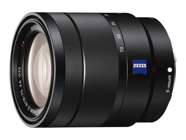 Sony SEL1670Z - Zoomlins - 16 mm - 70 mm - f/4.0 ZA OSS - Sony E-mount - för Cinema Line; a VLOGCAM; a1; a1 II; a6700; a7 IV; a7C; a7C II; a7CR; a7R