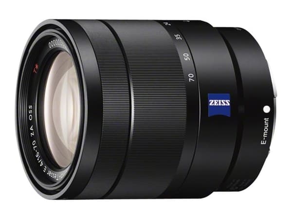 Sony SEL1670Z - Zoomlins - 16 mm - 70 mm - f/4.0 ZA OSS - Sony E-mount - för Cinema Line; a VLOGCAM; a1; a1 II; a6700; a7 IV; a7C; a7C II; a7CR; a7R Svart