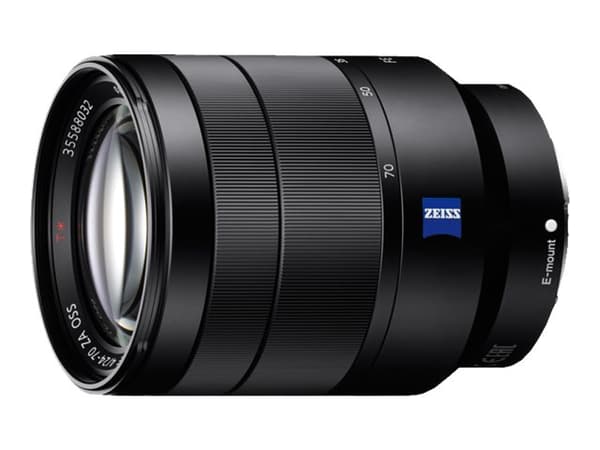 Sony SEL2470Z - Zoomobjektiivi - 24 mm - 70 mm - f/4.0 Vario-Tessar T* FE ZA OSS - Sony E-mount - a5100 ILCE-5100, ILCE-5100L, ILCE-5100Y, ILCE-5100Y musta