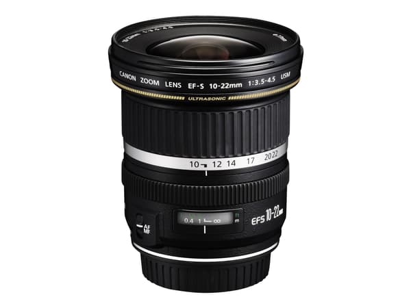 Canon EF-S - Vidvinkel zoom objektiv - 10 mm - 22 mm - f/3.5-4.5 USM - Canon EF/EF-S - for EOS 1000, 40, 450, 50, 500, 7D, Kiss F, Kiss X2, Kiss X3,