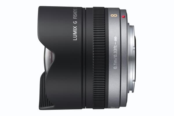 Panasonic Lumix H-F008E - Fiskeøyelinse - 8 mm - f/3.5 ED - Micro Four Thirds - for Lumix GX7; Lumix G AG-GH4UP, DC-GX880, DMC-G70, G7M, GX8, GX80, G
