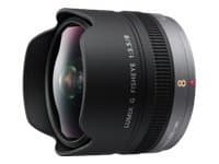 Panasonic Lumix H-F008E - Fiskeøyelinse - 8 mm - f/3.5 ED - Micro Four Thirds - for Lumix GX7; Lumix G AG-GH4UP, DC-GX880, DMC-G70, G7M, GX8, GX80, G Sort