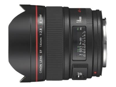 Canon EF - Vidvinkelobjektiv - 14 mm - f/2.8 L II USM - Canon EF - for EOS 1000, 1D, 50, 500, 5D, 7D, Kiss F, Kiss X2, Kiss X3, Rebel T1i, Rebel XS,