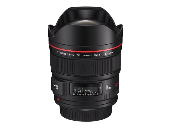 Canon EF - Vidvinkelobjektiv - 14 mm - f/2.8 L II USM - Canon EF - for EOS 1000, 1D, 50, 500, 5D, 7D, Kiss F, Kiss X2, Kiss X3, Rebel T1i, Rebel XS,