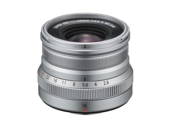 Fujifilm FUJINON XF16mmF2.8 R WR, MILC, 10/8, punainen pellava, 0,17 m, Fujifilm XF, 2,8 - 22 Hopea