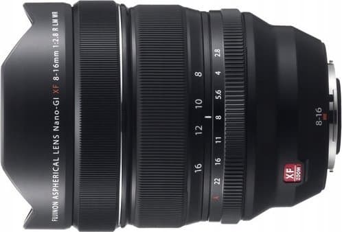 Fujifilm XF8-16 mm F2.8 R LM WR, MILC/SLR, 20/13, Ultralaaja objektiivi, 0.25 m, 2.8 - 22, Automaattinen/manuaalinen