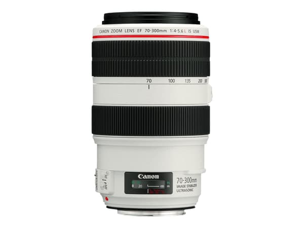 Canon EF - Telezoomobjektiv - 70 mm - 300 mm - f/4.0-5.6 L IS USM - Canon EF Sort, Hvit