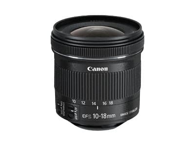 Canon EF-S - Vidvinkel zoom objektiv - 10 mm - 18 mm - f/4.5-5.6 IS STM - Canon EF - for EOS 100, 1200, 650, 70, 700, Kiss X6i, Kiss X7, Kiss X70, Ki Sort